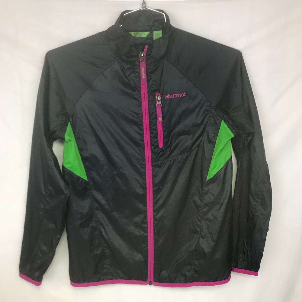 Marmot girls XL packable jacket grey pink …